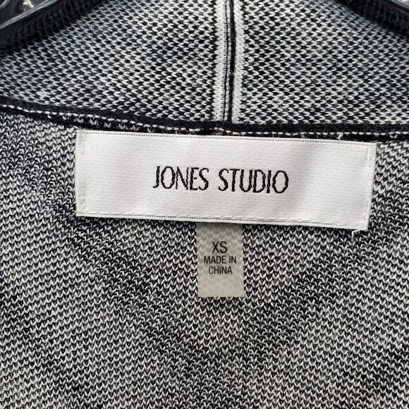 Jones Studio Cardigan Sweater Womens XS Multi Knit Cotton Long Sleeve Open Front - Picture 3 of 7